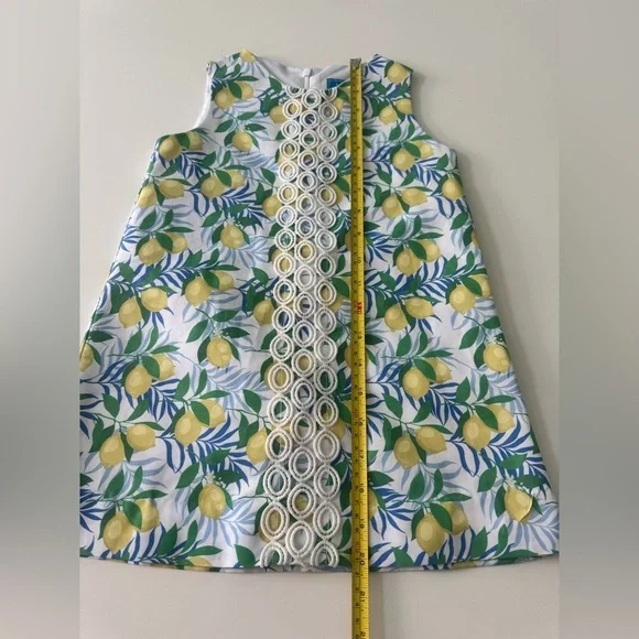 Girls Lemon Print Sleeveless Dress Perfect for a European or Coastal Vacay - Picture 8 of 11
